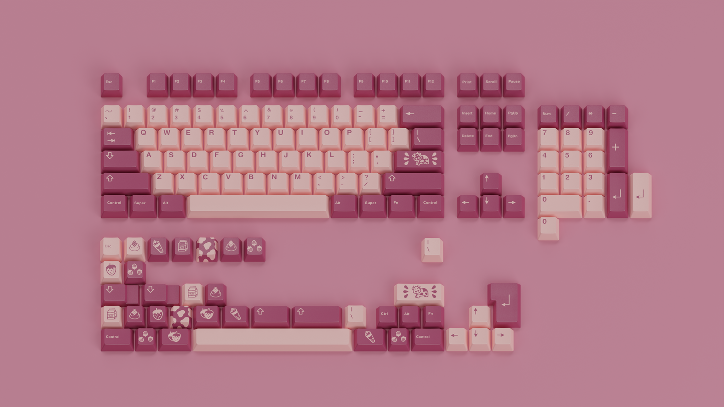 Strawberry Milk 2.0 Keycaps